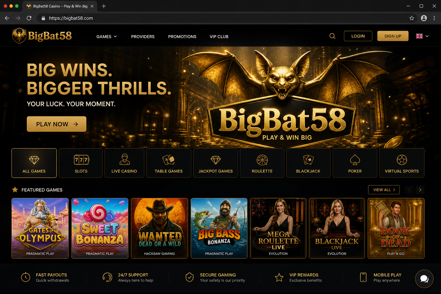BigBat website preview
