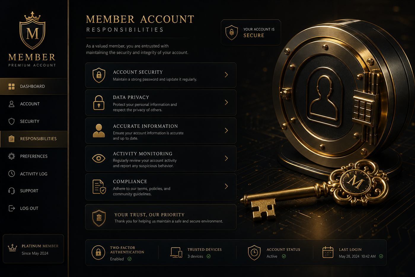 Member account responsibilities on BigBat